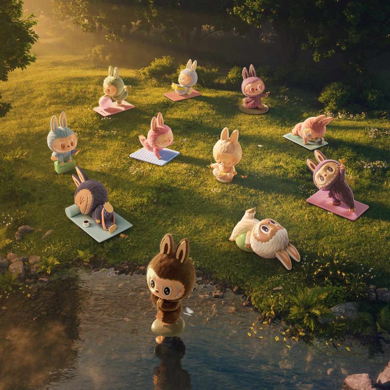 Figura Labubu Ab Roller – Serie Lazy Yoga - Image 2